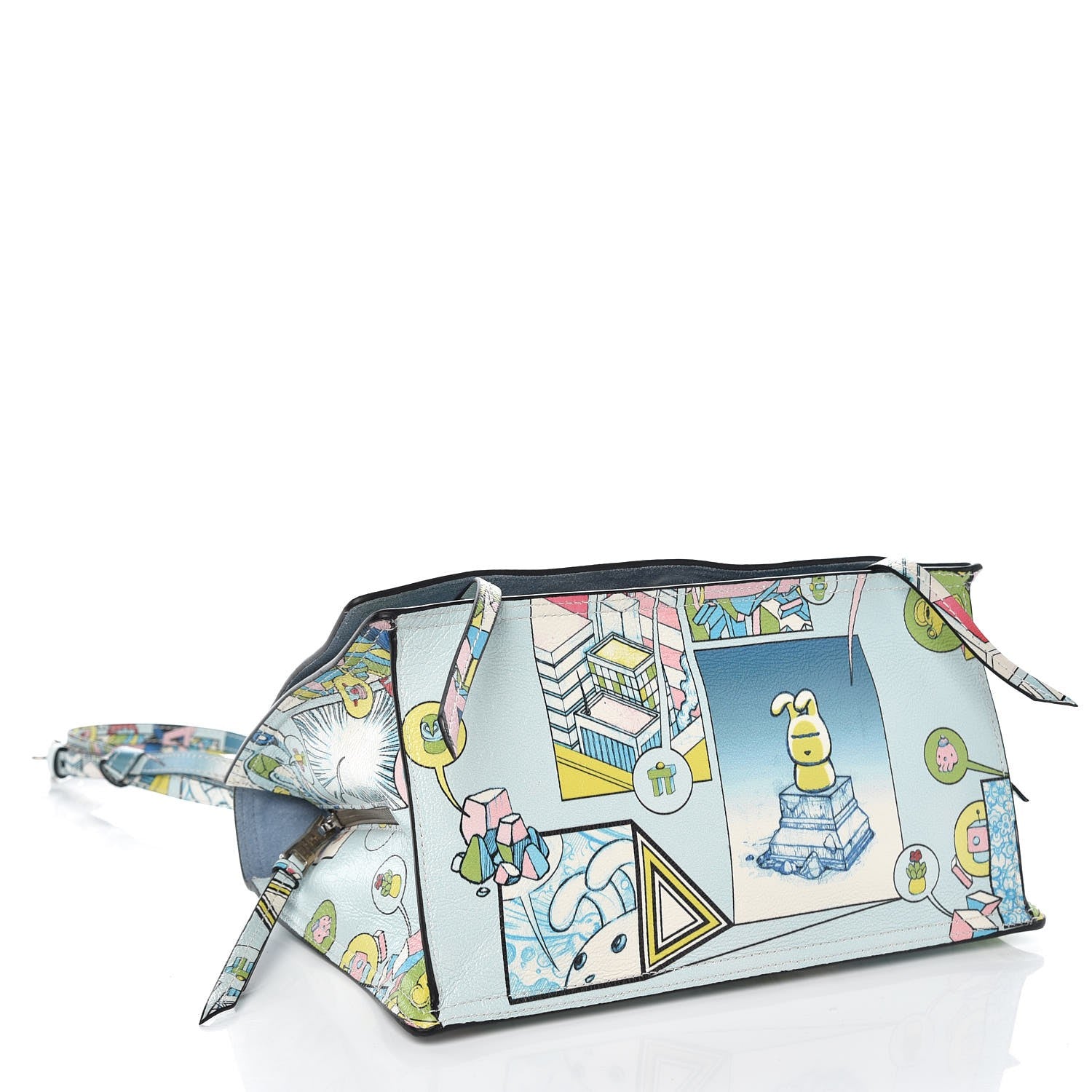 Prada X JAMES JEAN Glace Calf Comic Print Etiquette Flap Multicolor 5 of 9