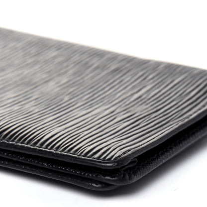 Louis Vuitton Epi Porte Valeurs Checkbook Wallet Black 17 of 17