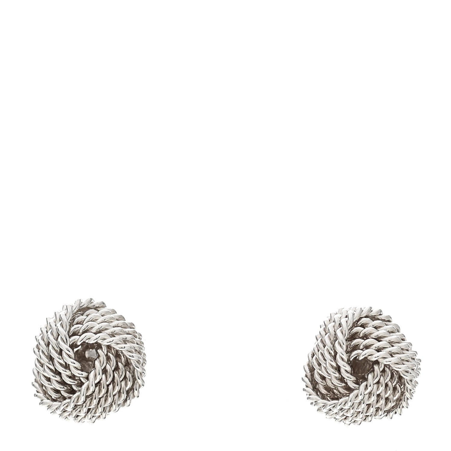 Tiffany Sterling Silver Twist Knot Earrings 1 of 4