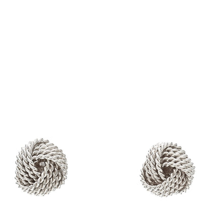Tiffany Sterling Silver Twist Knot Earrings 1 of 4