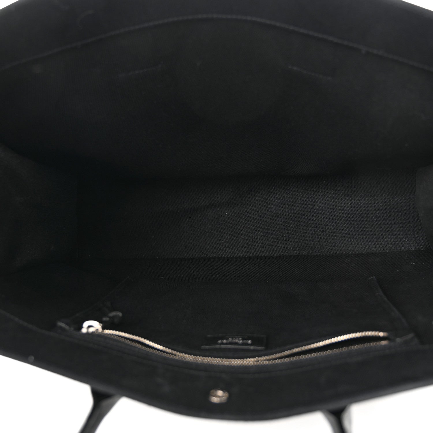 Saint Laurent Linen Calfskin Rive Gauche Tote Black 5 of 10