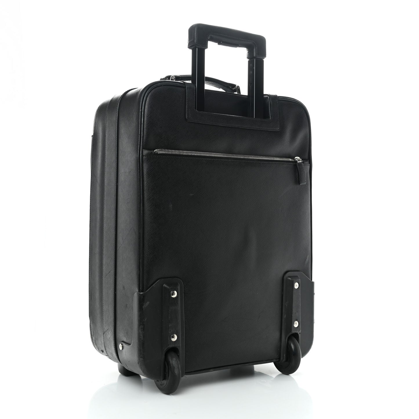 Saffiano Travel Trolley Luggage Black