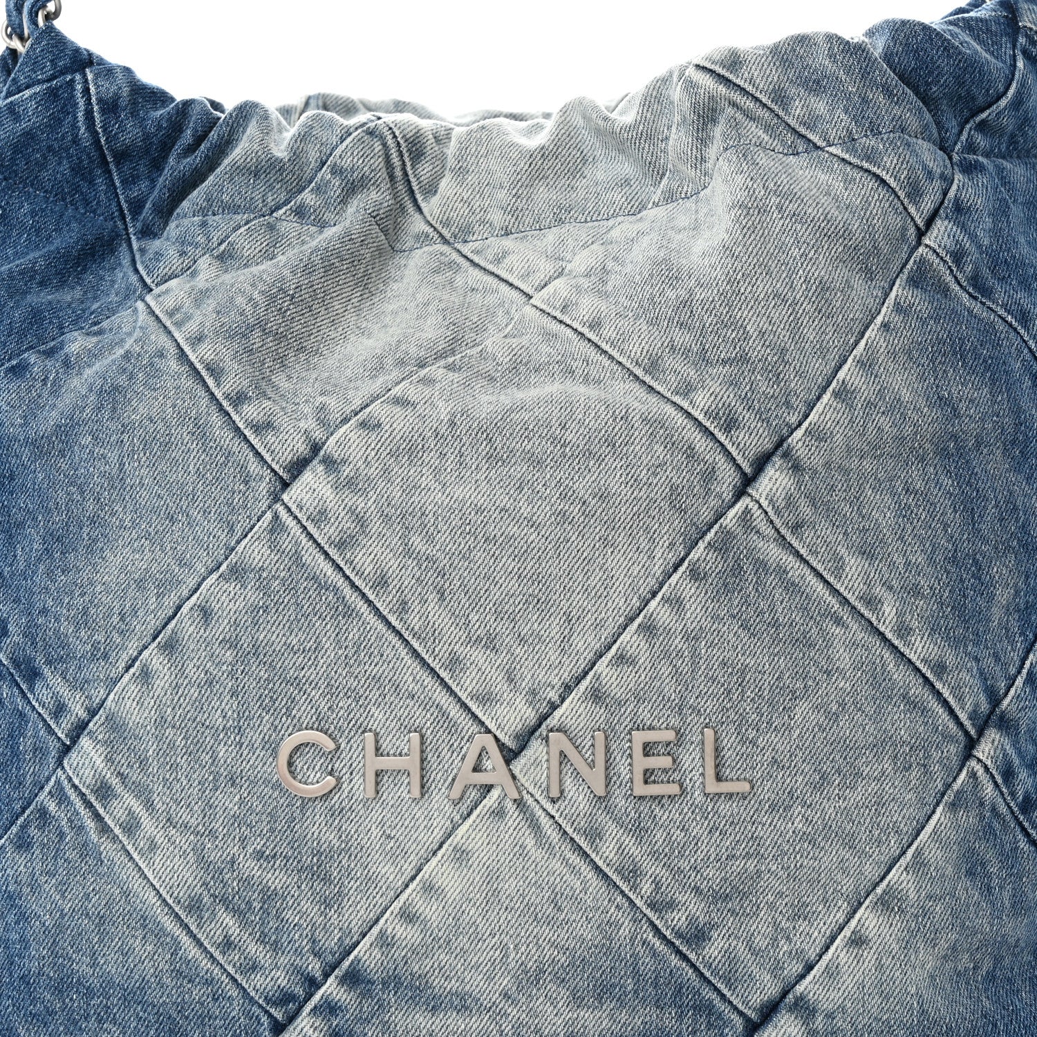 Chanel Denim Quilted Small Chanel 22 Blue 9 of 13