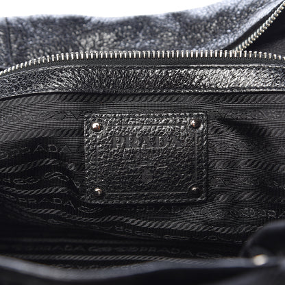 Prada Cervo Lux Chain Shoulder Bag Black 7 of 14