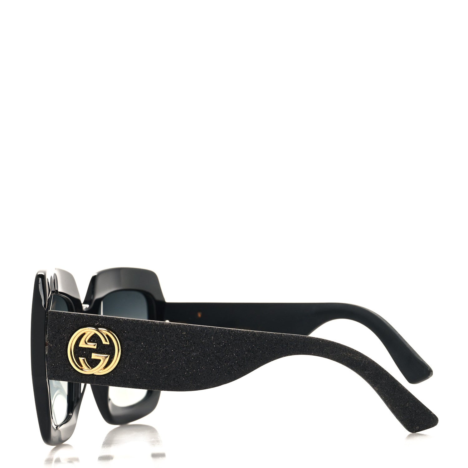 Gucci Square Frame GG0102S Sunglasses Glitter Black 3 of 8