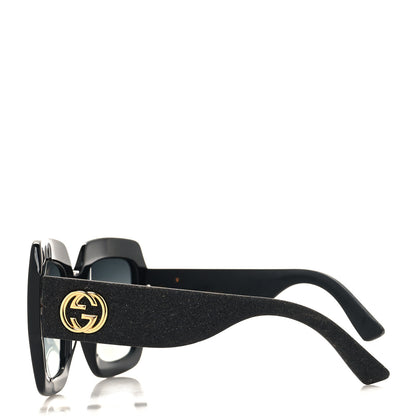 Gucci Square Frame GG0102S Sunglasses Glitter Black 3 of 8