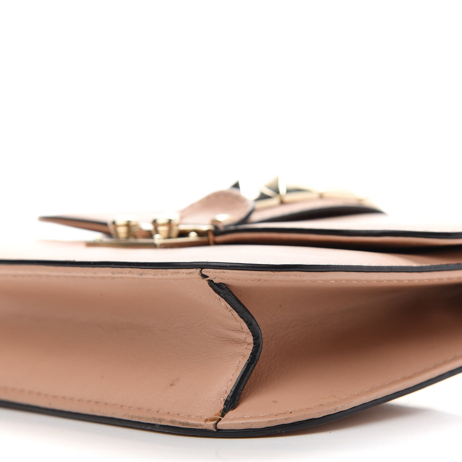 Valentino Garavani Vitello Small Glam Lock Rockstud Flap Skin Sorbet 8 of 12