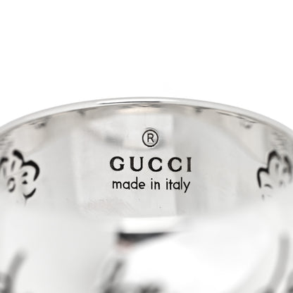 Gucci Sterling Silver Wide Blind for Love Band Ring 63 10.5 4 of 4