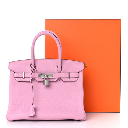 Hermes Taurillon Clemence Birkin 30 Mauve Sylvestre 12 of 12