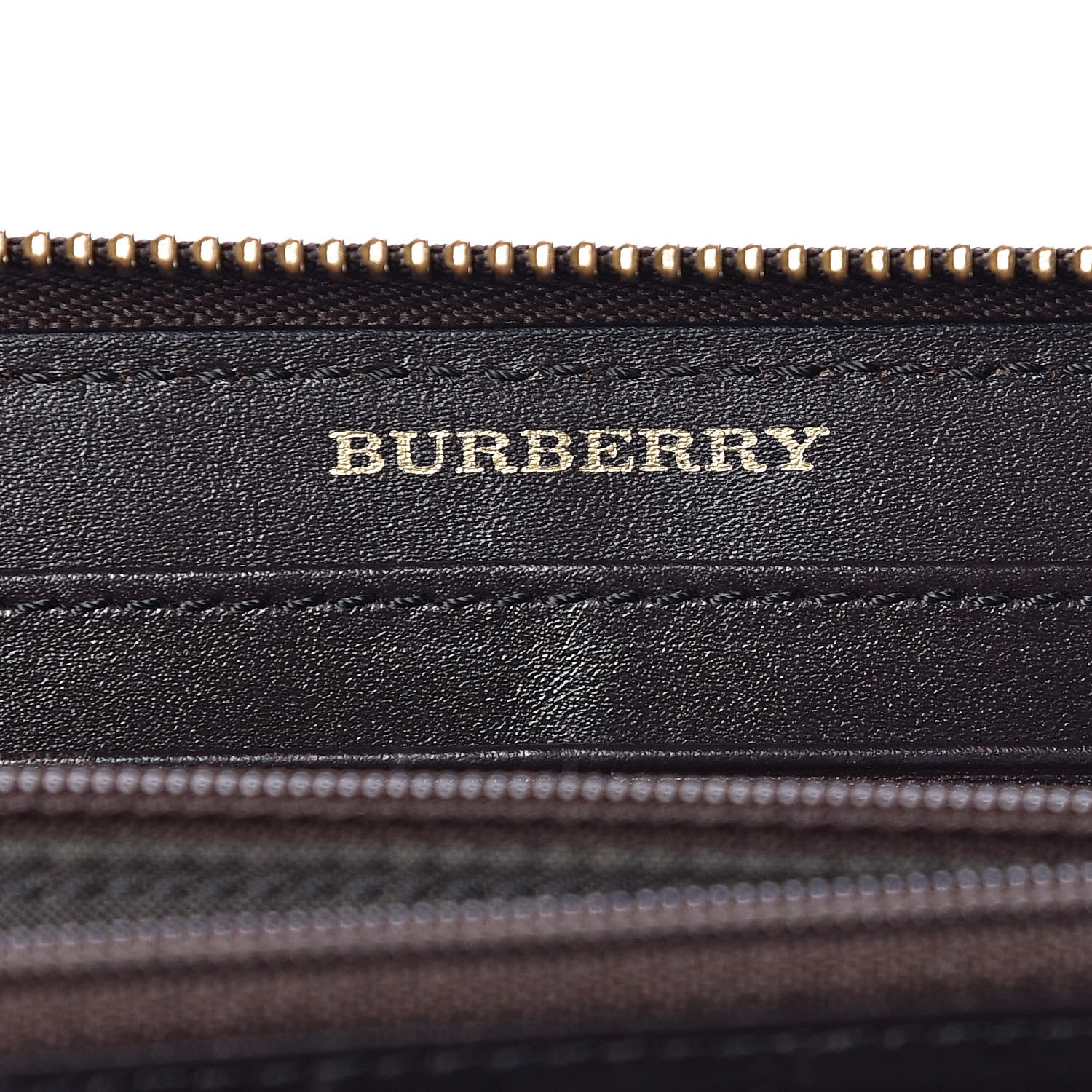 Burberry Haymarket Check Large Ziggy Zip Around Wallet Chocolate 10 of 12