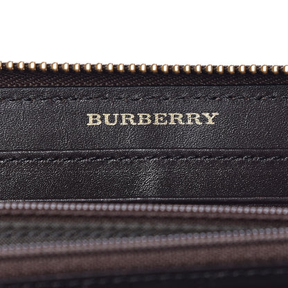 Burberry Haymarket Check Large Ziggy Zip Around Wallet Chocolate 10 of 12