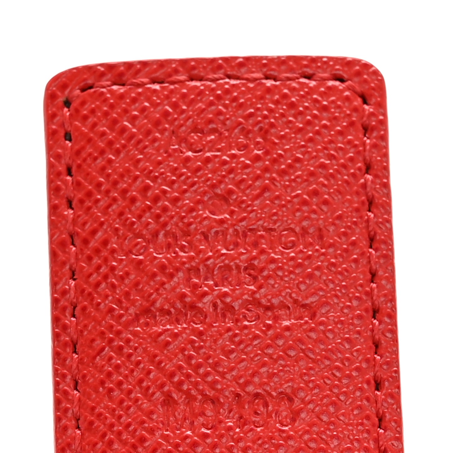 Monogram 30mm LV Initiales Reversible Belt 80 32 Coquelicot