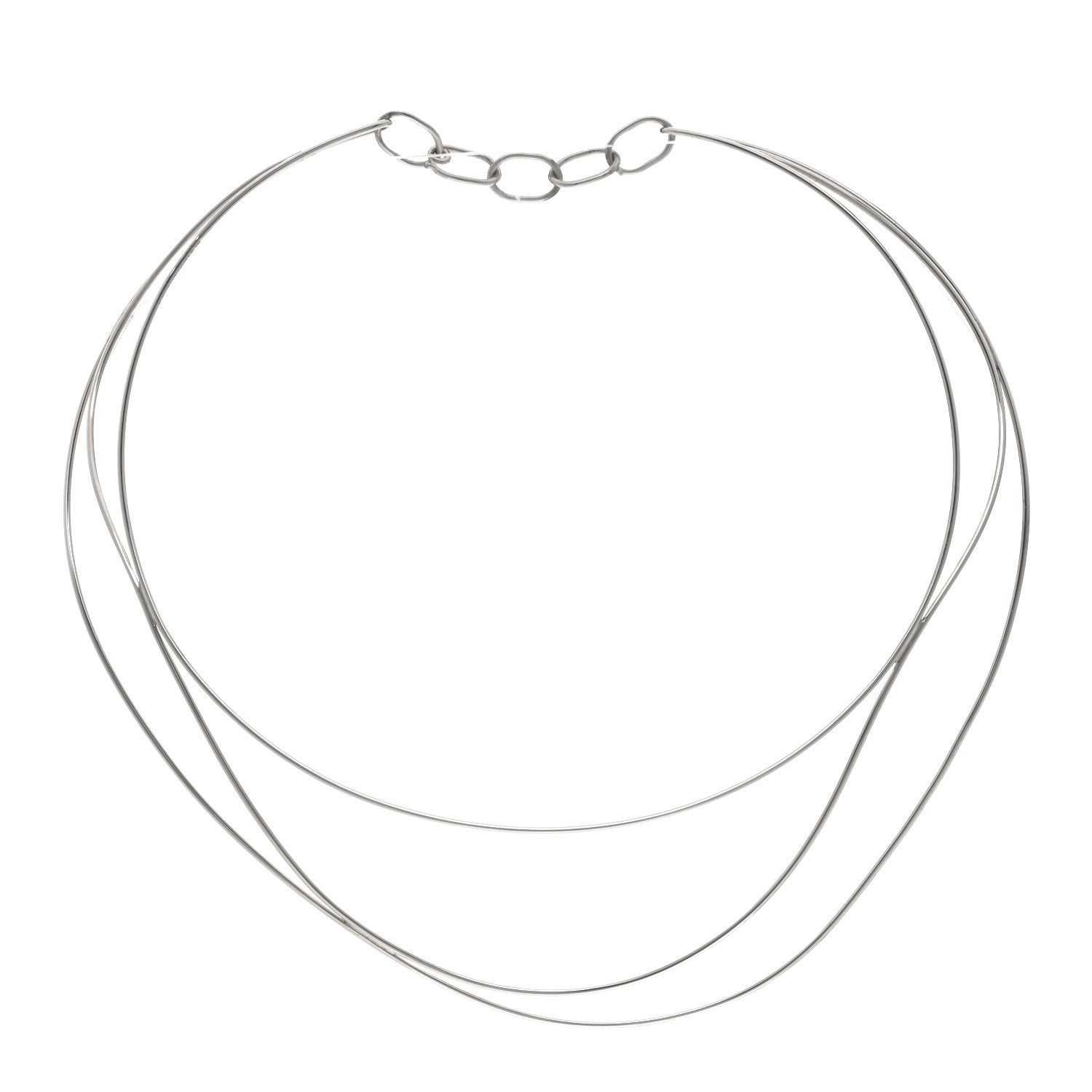 Tiffany Sterling Silver Elsa Peretti Wave Necklace 1 of 3