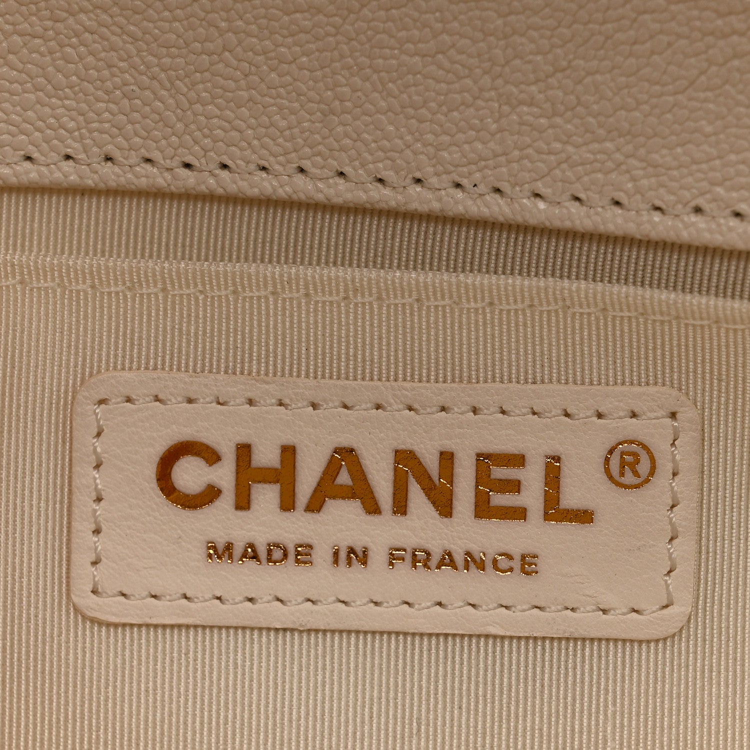 Chanel Caviar Chevron Quilted Medium Boy Flap White 6 of 11