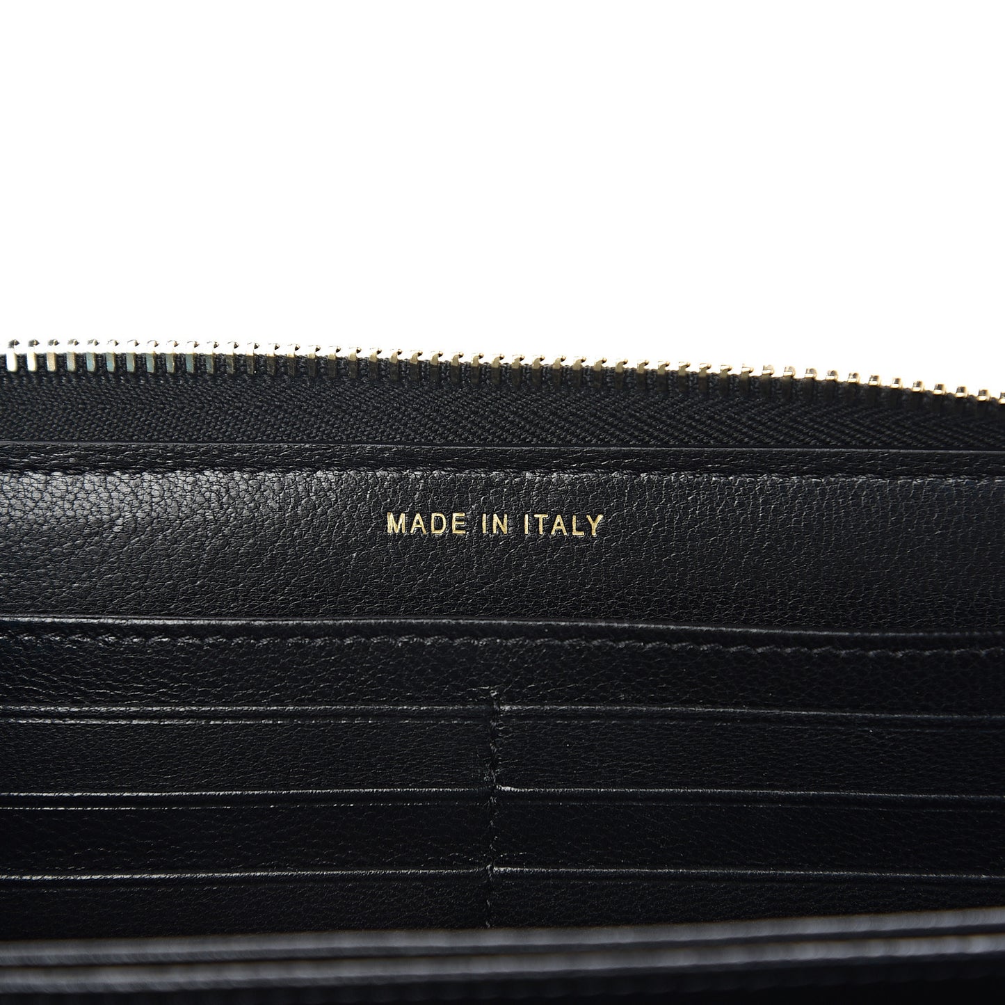 Lambskin Quilted 19 Long Zipped Around Wallet Black