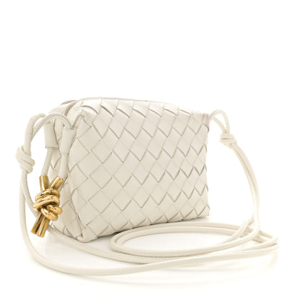 Bottega Veneta Polished Nappa Intrecciato Knot Mini Loop Camera Bag Bone 3 of 11