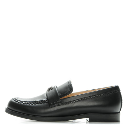 Chanel Shiny Calfskin CC Loafers 41 Black 1 of 8