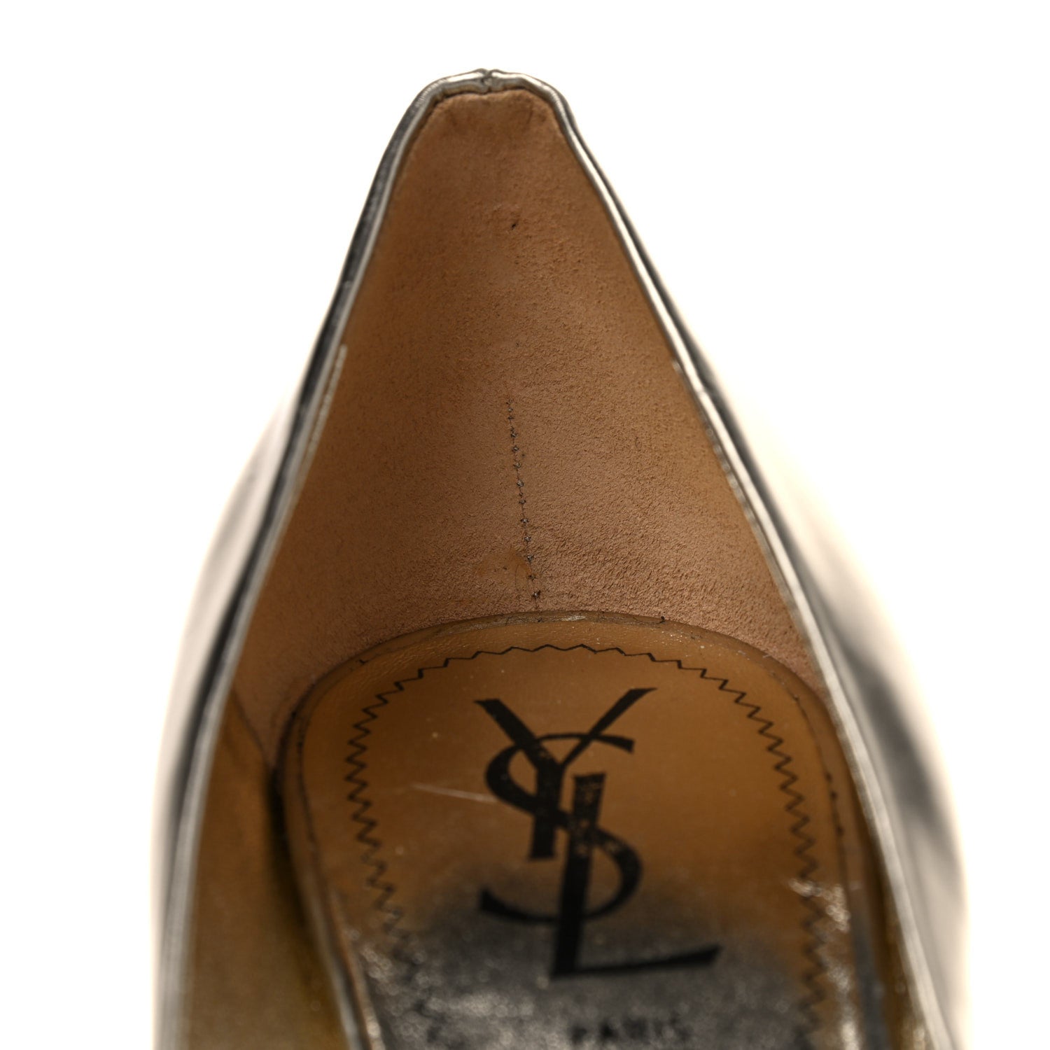 Saint Laurent Calfskin Clara Pumps 40 Gold 7 of 21