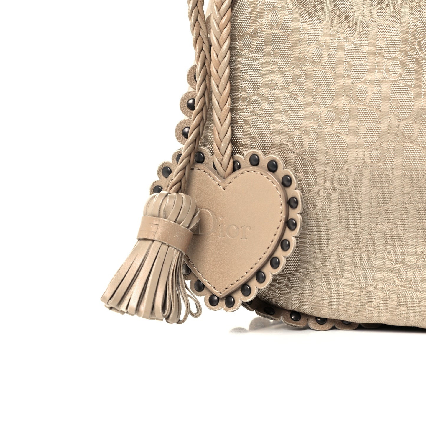 Monogram Braided Hobo Beige