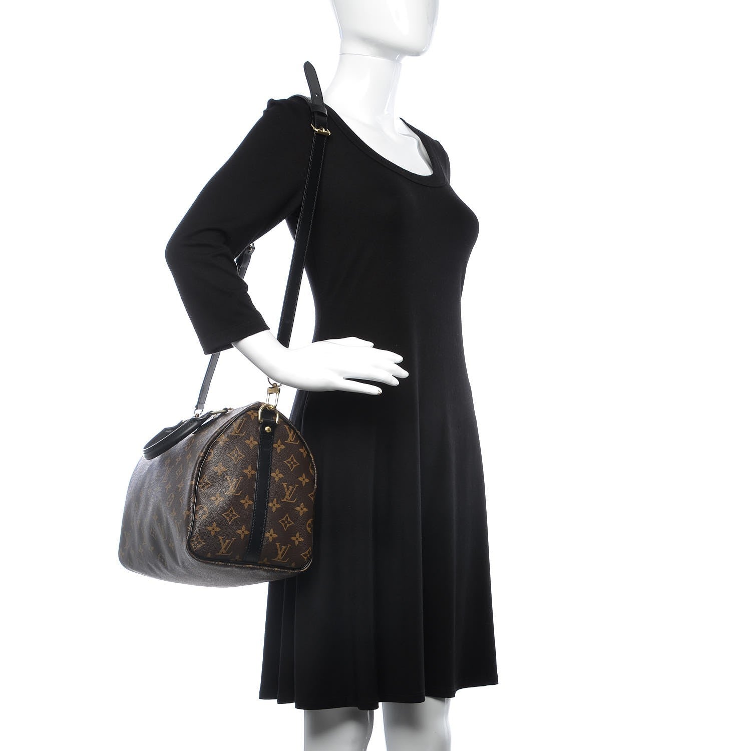 Louis Vuitton Monogram My World Tour Speedy Bandouliere 30 Black 3 of 11
