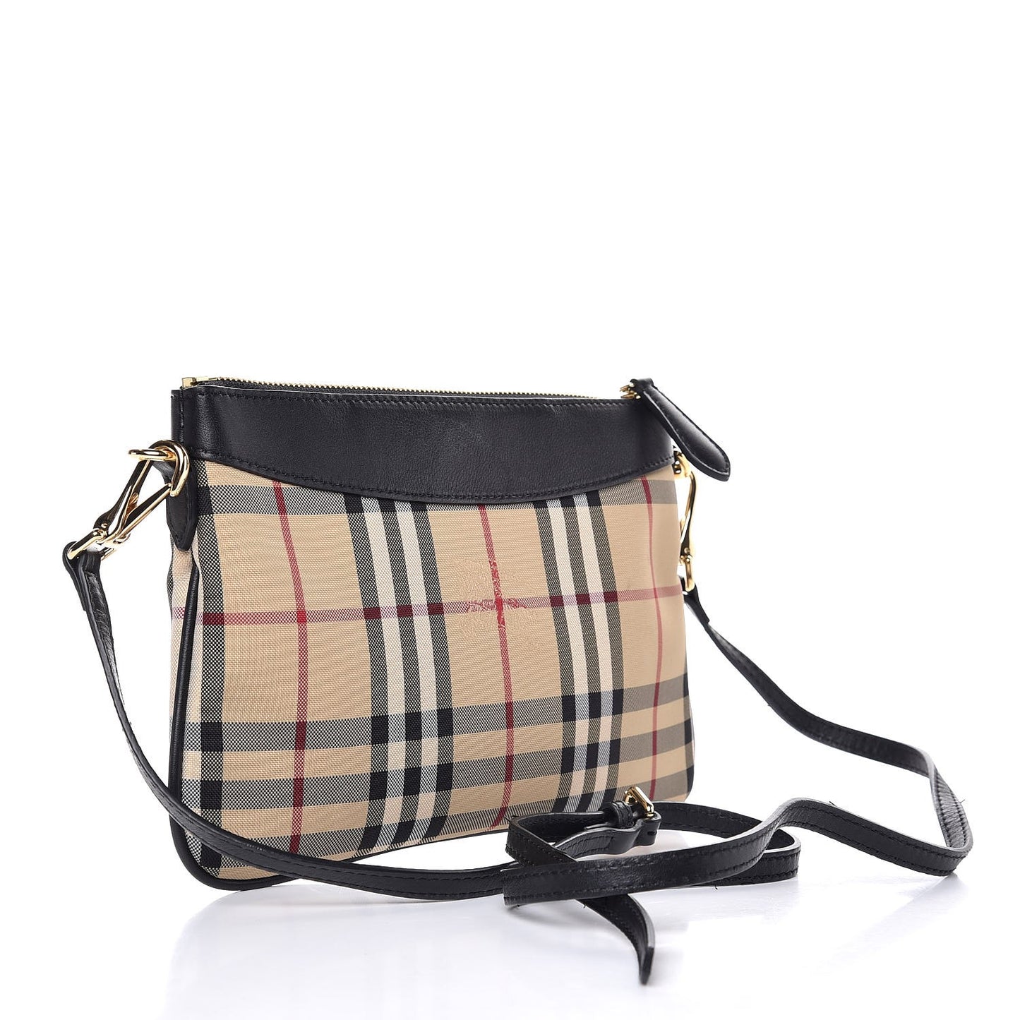 Horseferry Check Peyton Crossbody Clutch Bag Black