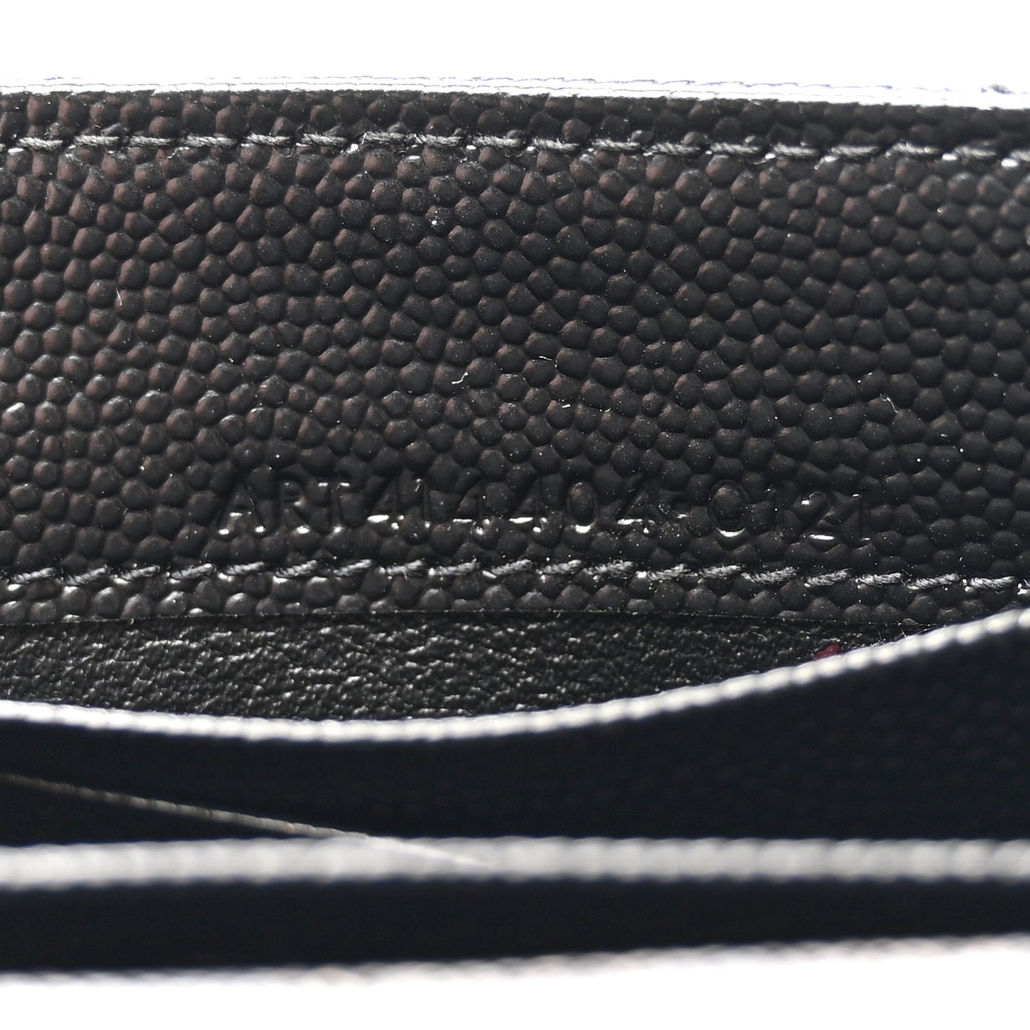 Grain De Poudre Matelasse Chevron Small Monochome Monogram Envelope Wallet Black