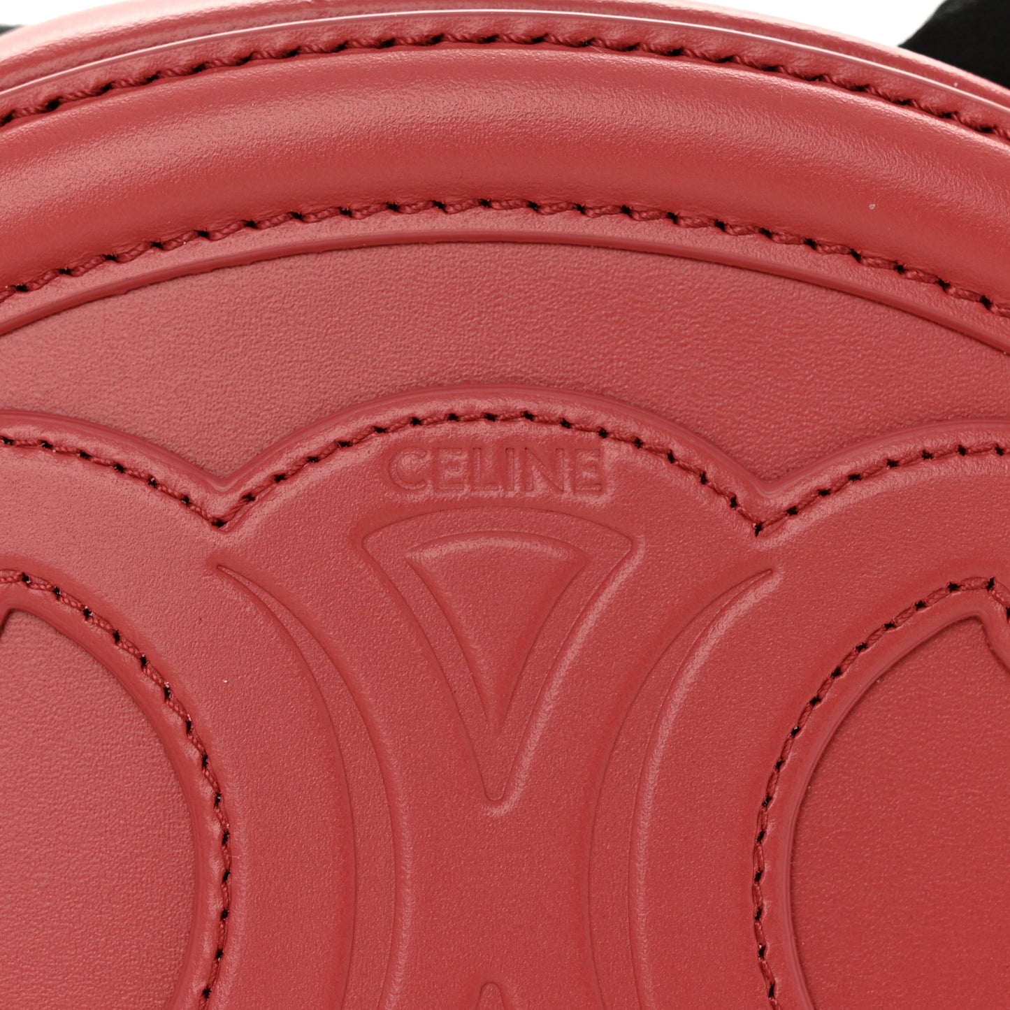 Smooth Calfskin Small Triomphe Oval Crossbody Purse Lipstick