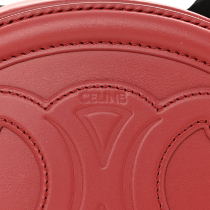 Celine Smooth Calfskin Small Triomphe Oval Crossbody Purse Lipstick 6 of 10