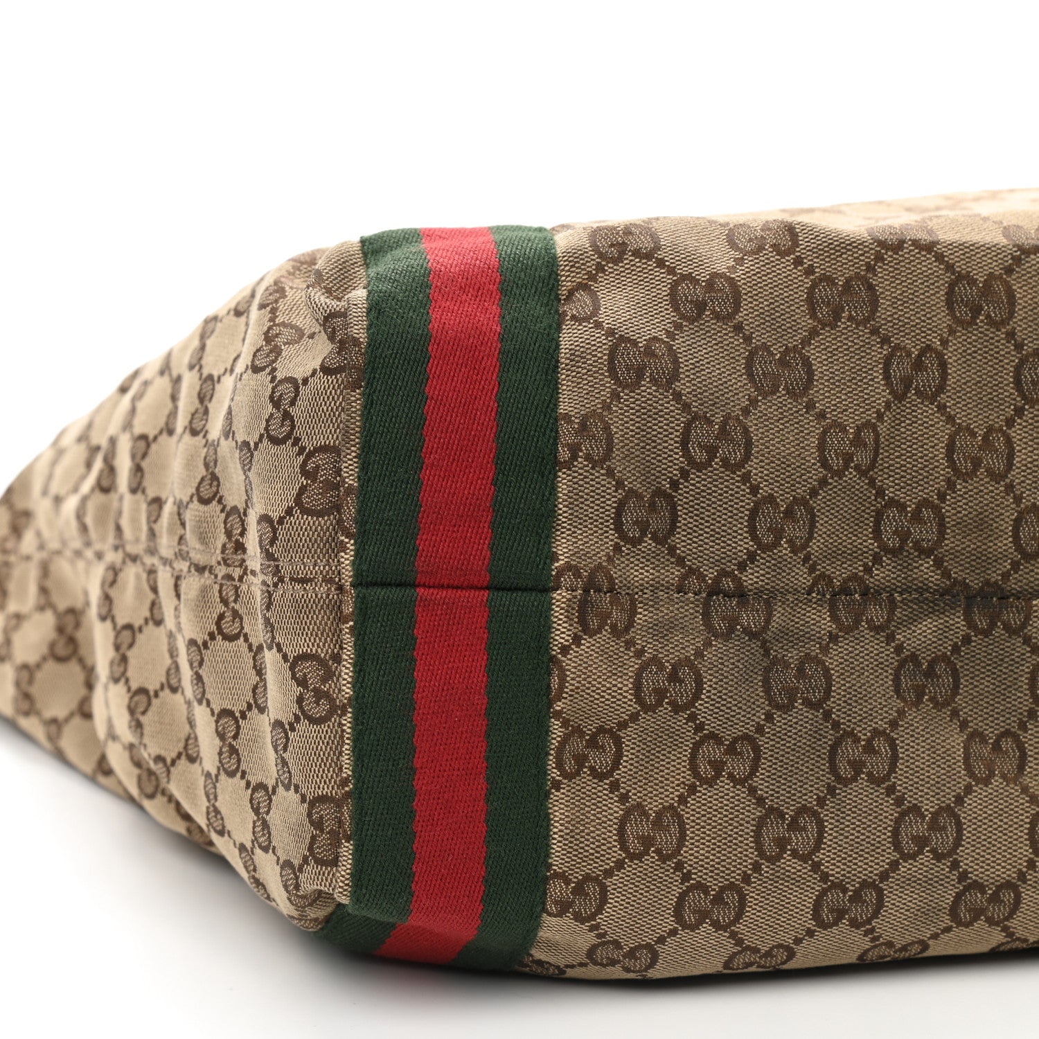 Gucci GG Monogram Medium Web Handle Vertical Tote Dark Brown 7 of 12