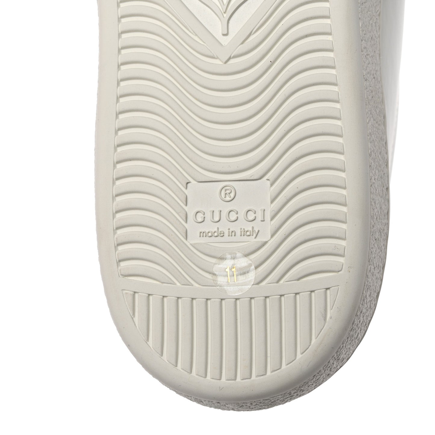 Calfskin Web Interlocking G Mens Ace Sneakers 11 White