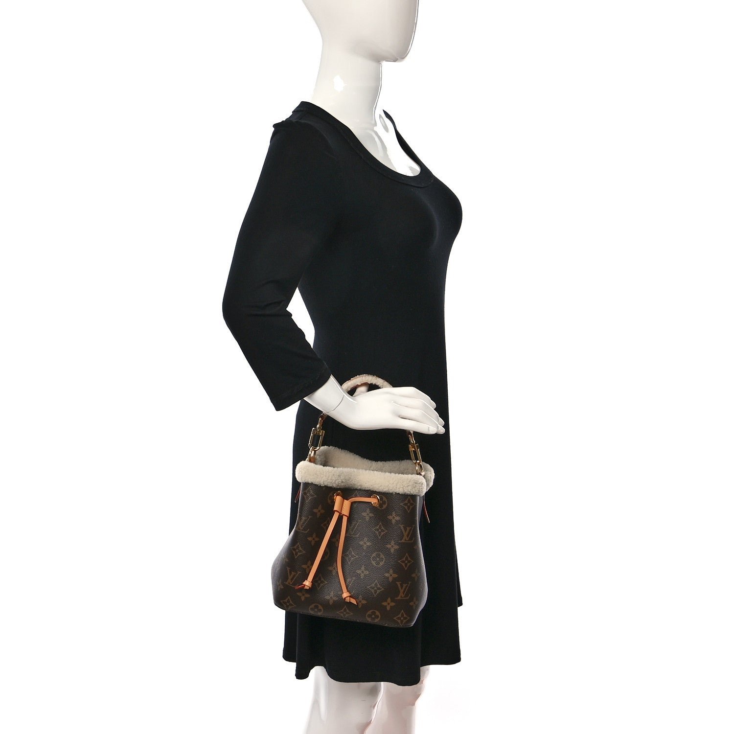 Louis Vuitton Monogram Shearling Cozygram Neonoe BB 2 of 9