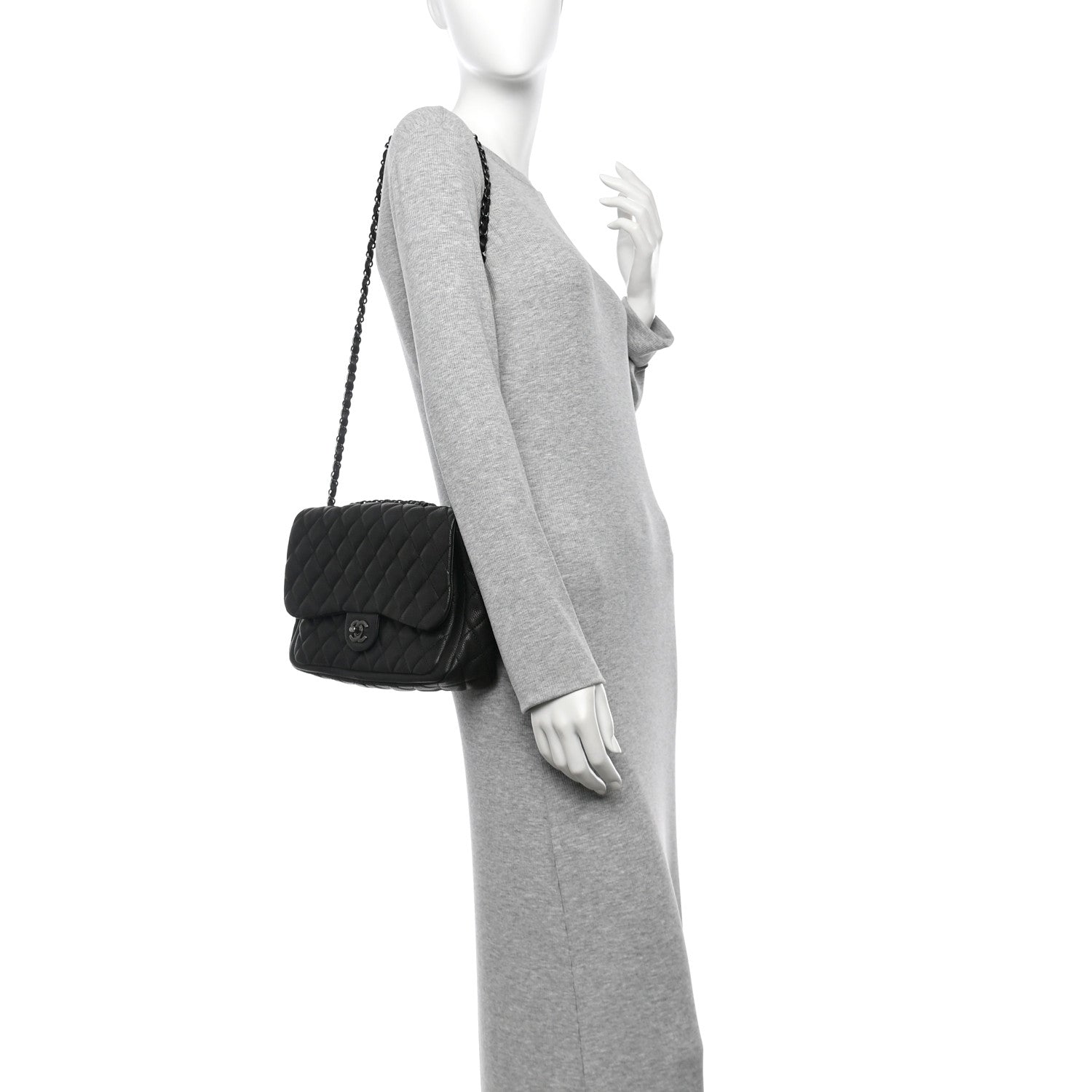 Chanel Caviar Quilted Large Now and Forever Flap Black 2 of 12