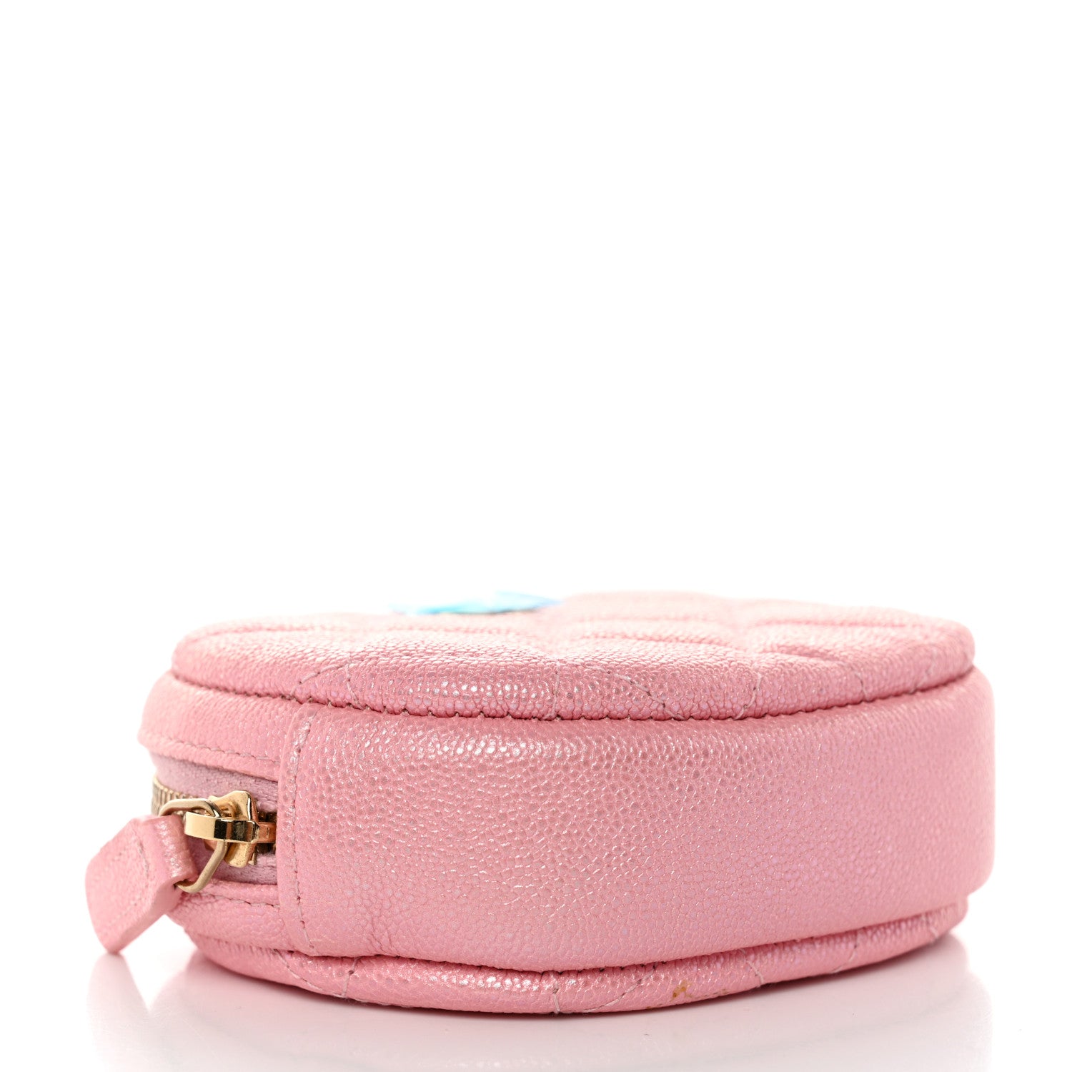 Chanel Iridescent Caviar Quilted Zip Around Classic Coin Purse Rose Pink 4 of 8