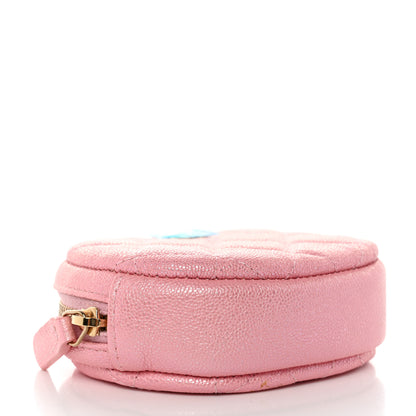 Chanel Iridescent Caviar Quilted Zip Around Classic Coin Purse Rose Pink 4 of 8