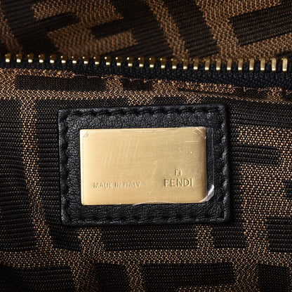 Fendi Goatskin Zucca Large Peekaboo Iconic Satchel Taupe Tobacco Moro 7 of 10