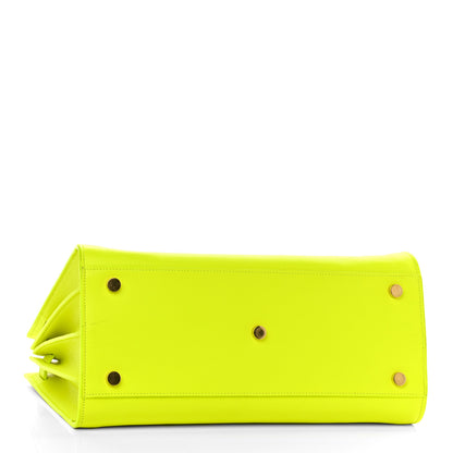 Saint Laurent Calfskin Small Sac De Jour Bag Neon Yellow 4 of 15