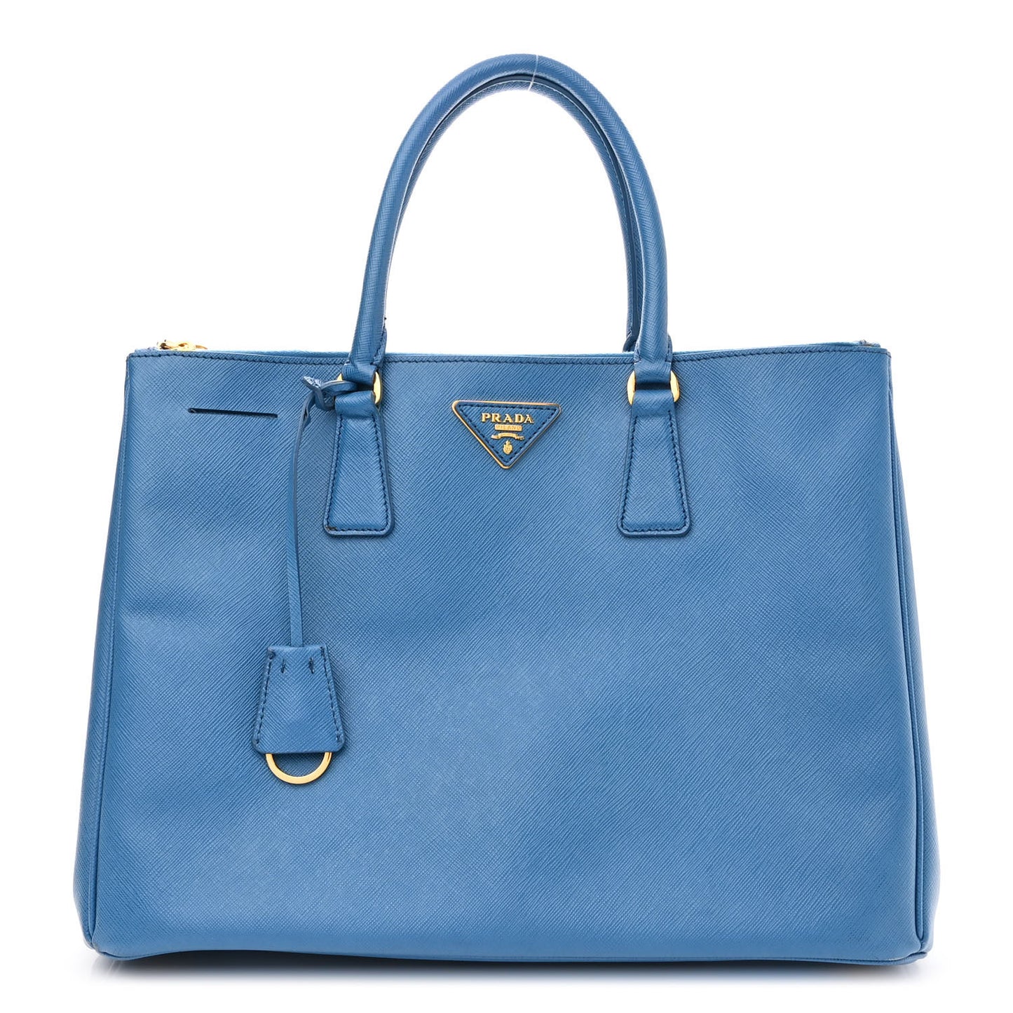 Saffiano Lux Large Galleria Double Zip Tote Cobalto
