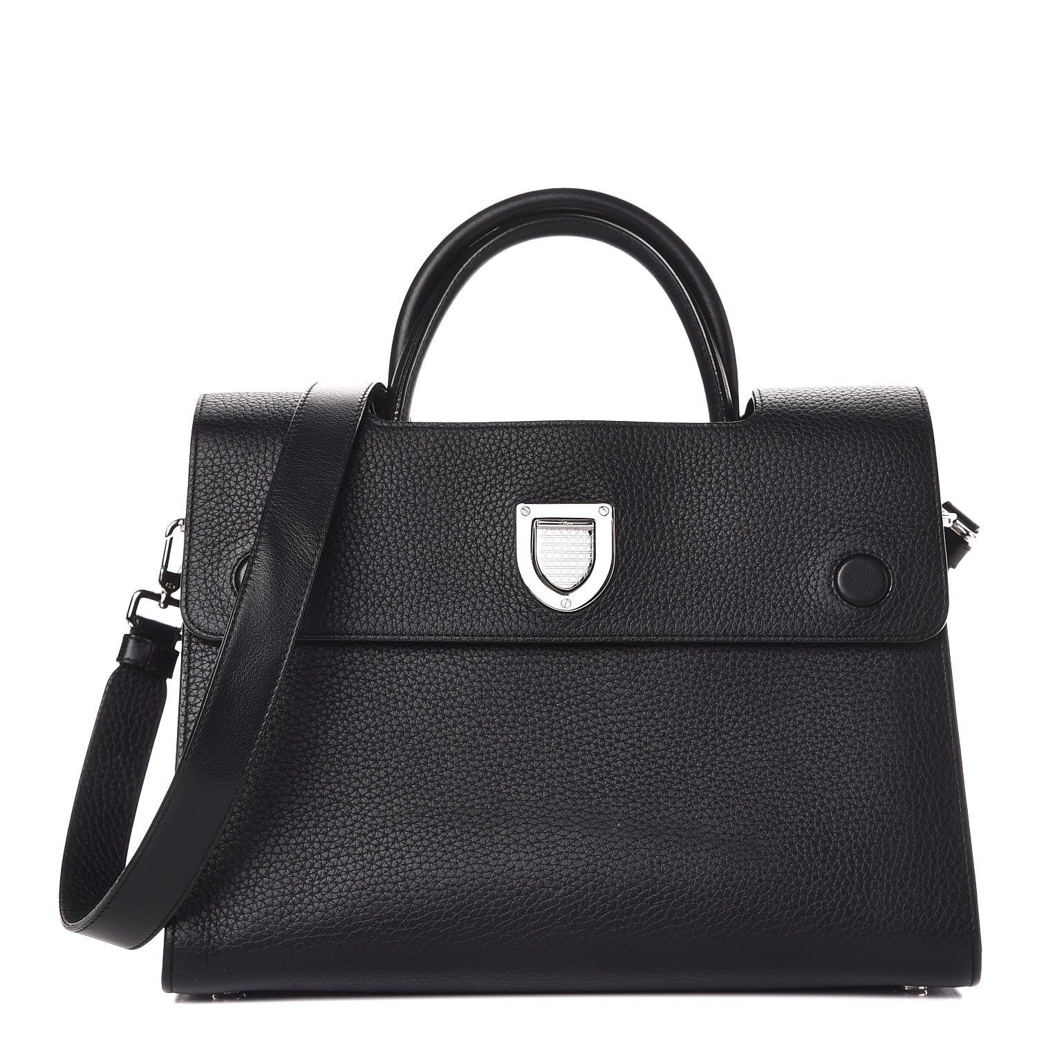 Christian Dior Grained Calfskin Medium Diorever Flap Black 1 of 11