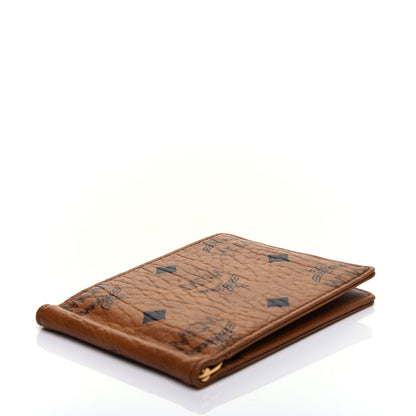 MCM Visetos Heritage Bi-Fold Money Clip Wallet Cognac 4 of 8