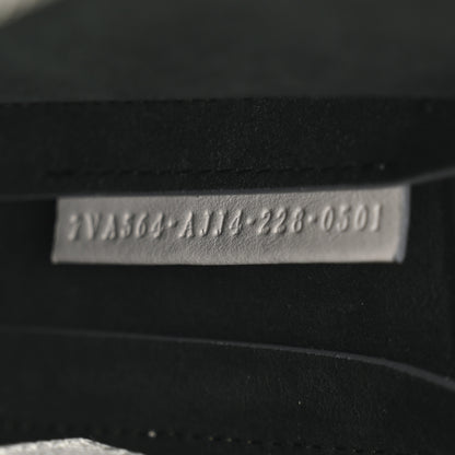 Fendi Shiny Glazed Fabric Vitello Cover FF 1974 Logo Clutch Pearl Gravel 7 of 11