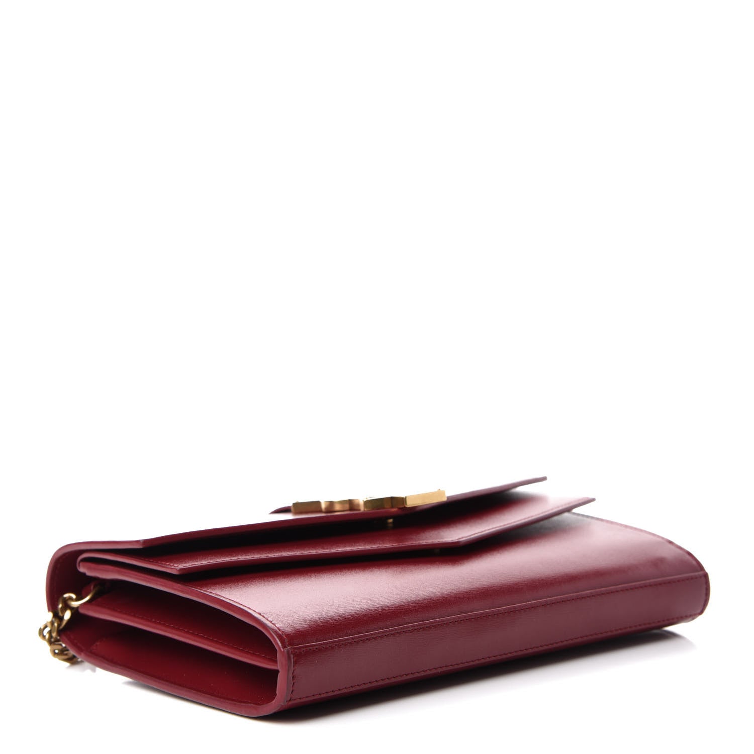 Saint Laurent Smooth Calfskin Monogram Sulpice Chain Wallet Amaretto 4 of 10
