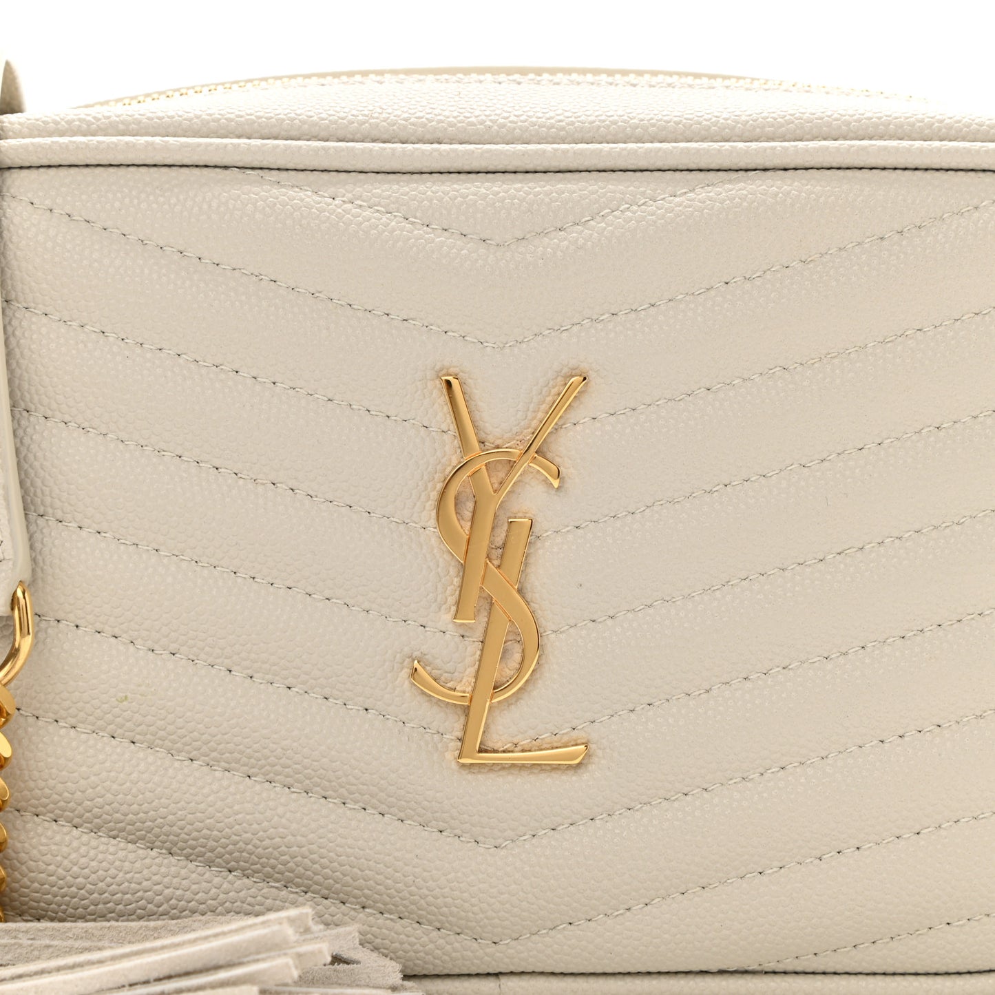 Grain De Poudre Matelasse Monogram Mini Lou Camera Bag Crema Soft