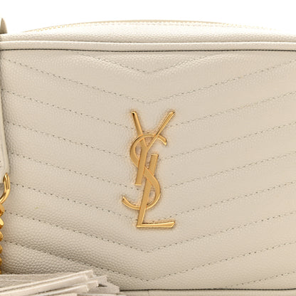 Saint Laurent Grain De Poudre Matelasse Monogram Mini Lou Camera Bag Crema Soft 7 of 10