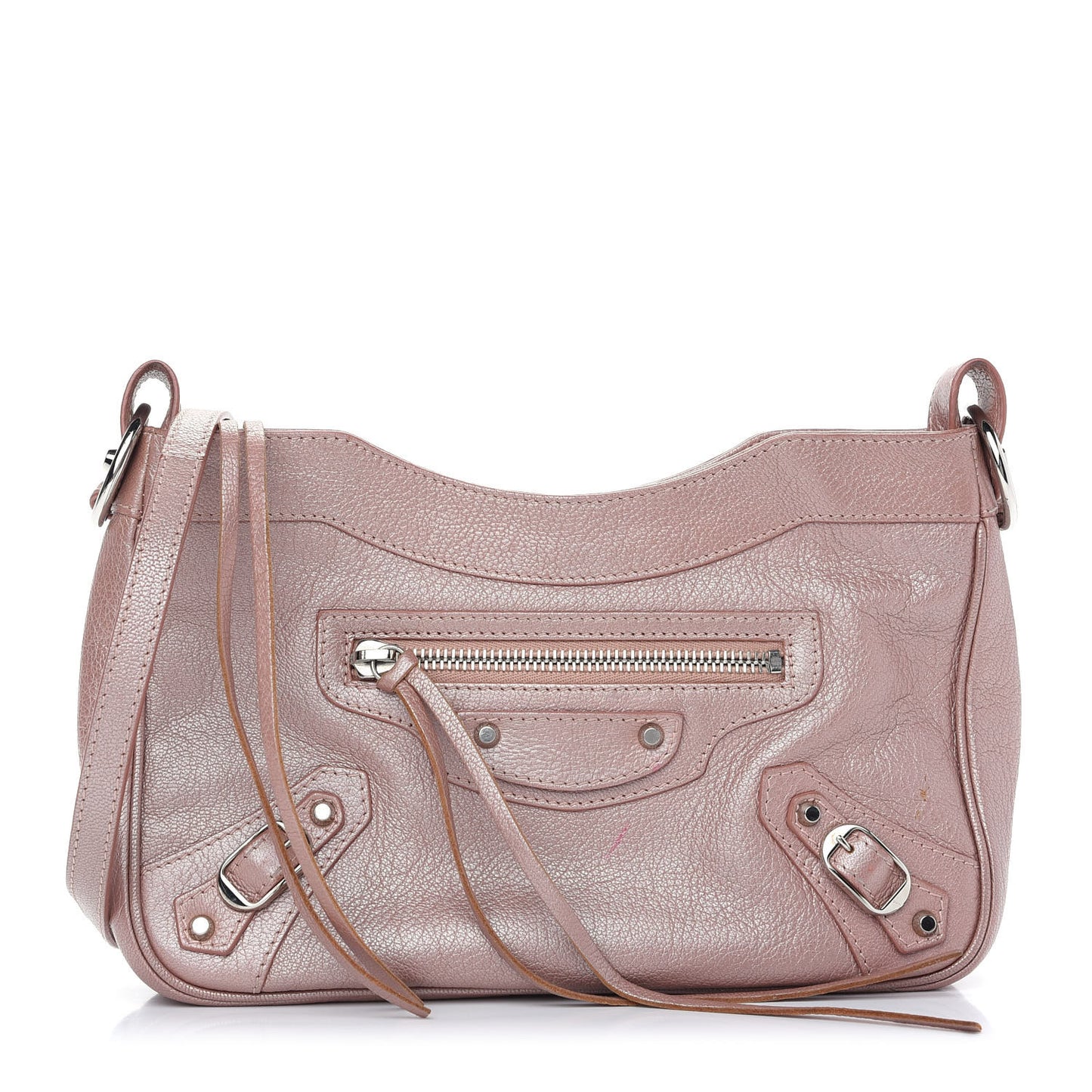 Chevre Classic Silver Hardware Hip Rose