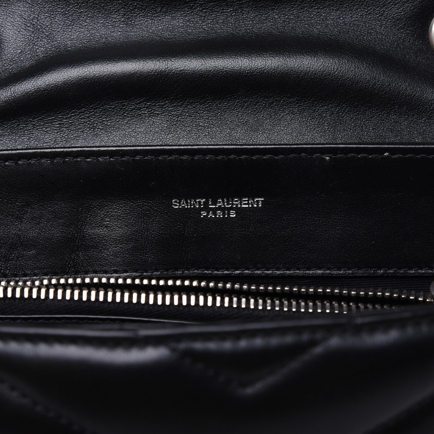 Saint Laurent Calfskin Y Quilted Monogram Small Loulou Chain Satchel Black 8 of 19