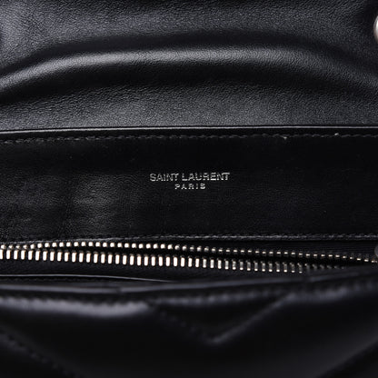 Saint Laurent Calfskin Y Quilted Monogram Small Loulou Chain Satchel Black 8 of 19