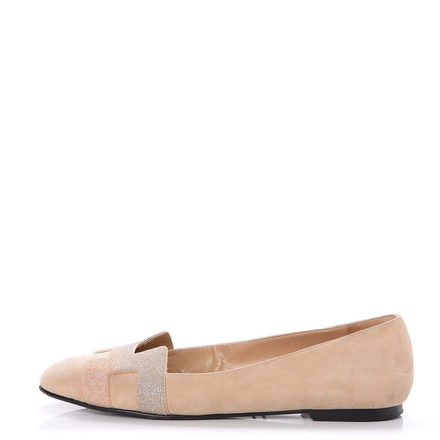 Suede Goatskin Crystal Powder Nice Ballerina Flats 39 Nude