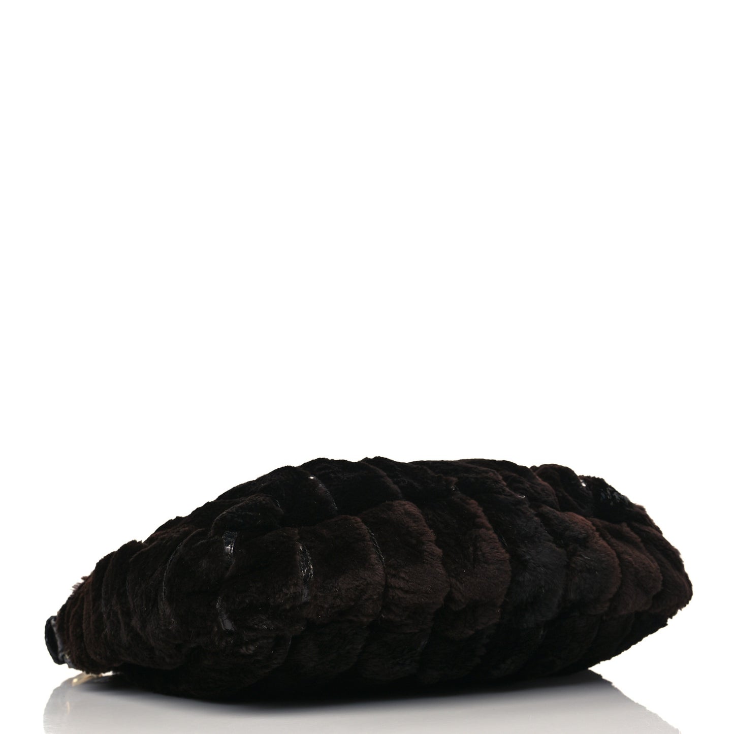 Mink Fur Snakeskin Hobo Brown