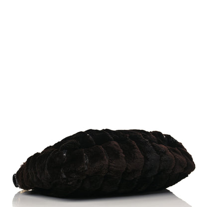 Jimmy Choo Mink Fur Snakeskin Hobo Brown 4 of 13