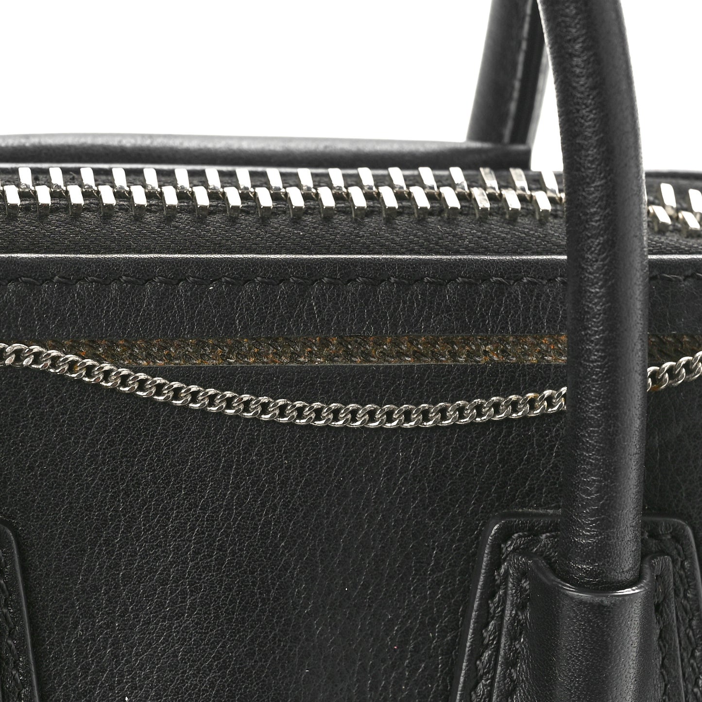 Calfskin Chain Detail Mini Antigona Black